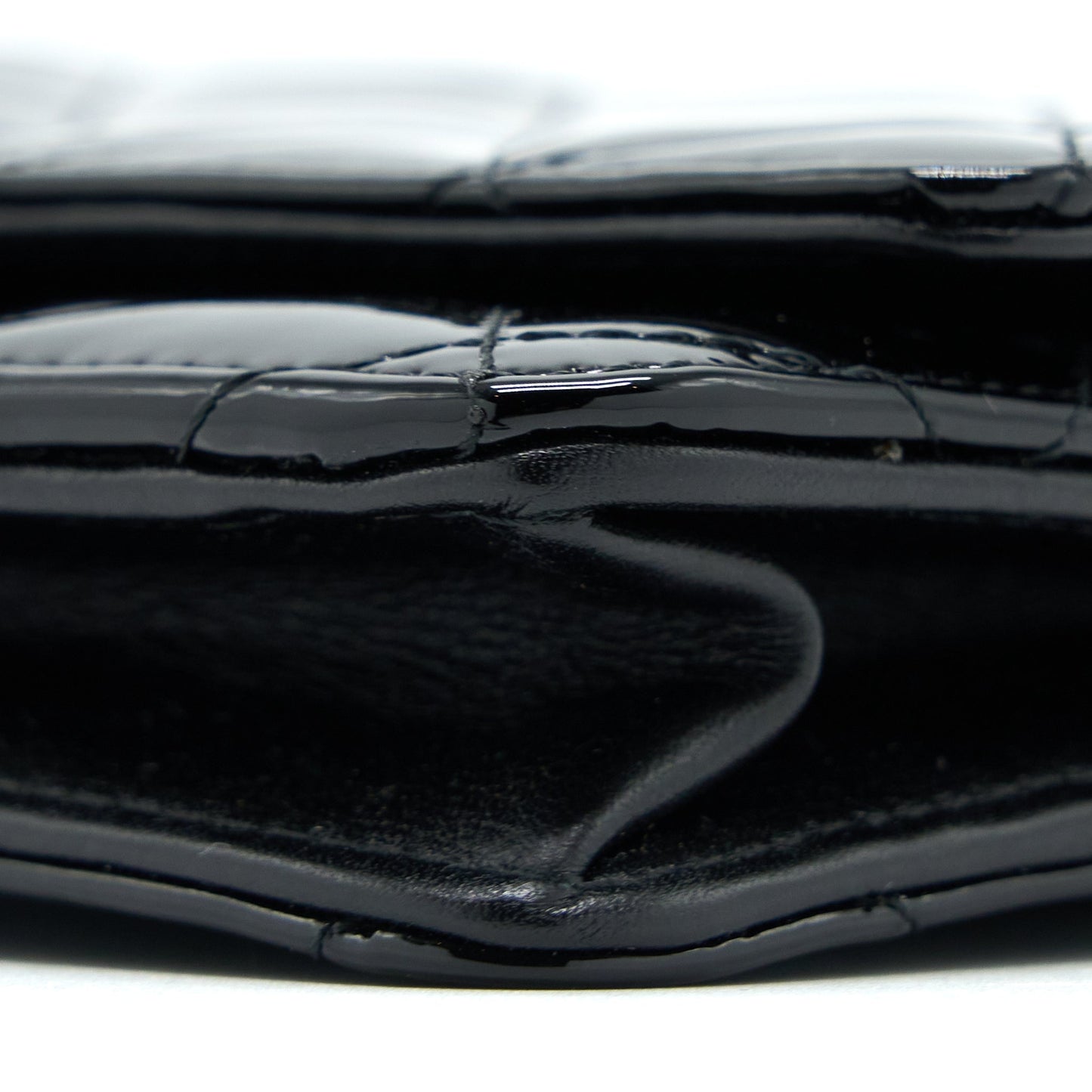 Chanel Classic Wallet on Chain Patent Black