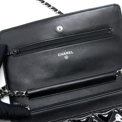 Chanel Classic Wallet on Chain Patent Black