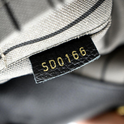 LOUIS VUITTON Montaigne MM Monogram Empreinte Satchel Bag Black
