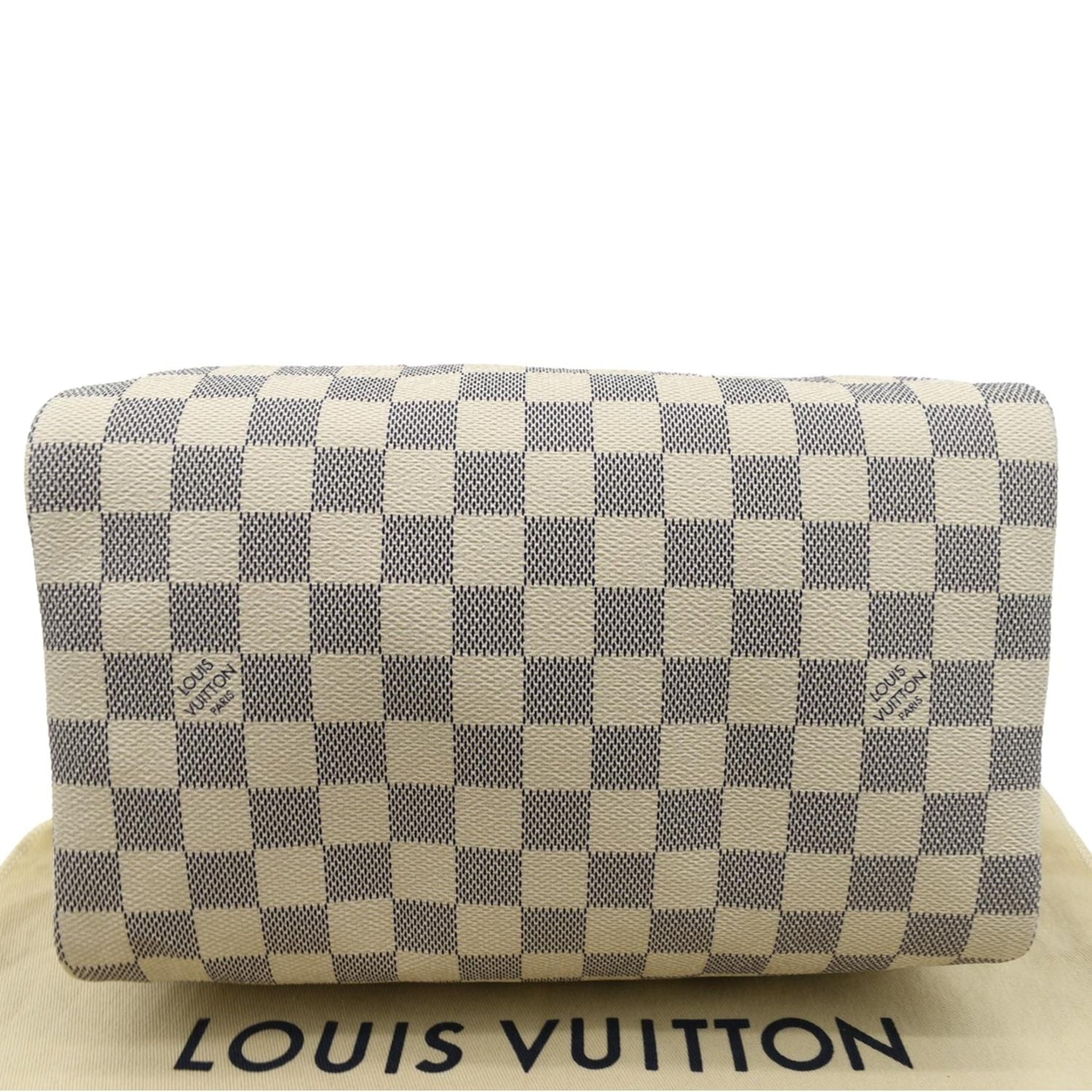 LOUIS VUITTON Speedy 25 Bandouliere Damier Azur Shoulder Bag White