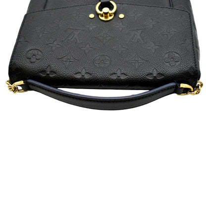 LOUIS VUITTON Blanche BB Empreinte Leather Shoulder Bag Black