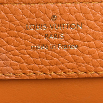LOUIS VUITTON Capucines Mini Taurillon Python Leather Satchel Bag Topaze Imperiale