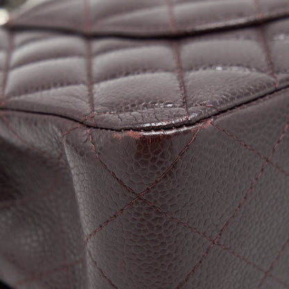 Chanel Medium Classic double Flap bag Caviar Burgundy