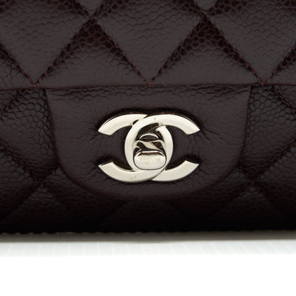 Chanel Medium Classic double Flap bag Caviar Burgundy