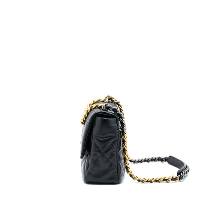 Chanel Medium 19 Bag Goatskin Black Multicolour Hardware