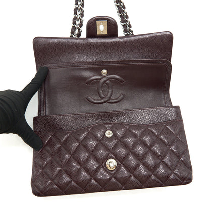 Chanel Medium Classic double Flap bag Caviar Burgundy