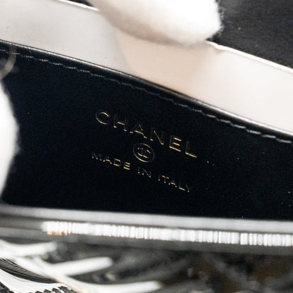 Chanel 23K Hoop Bag Patent Leather Black  (Microchip)