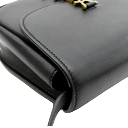 YVES SAINT LAURENT Kaia Leather Crossbody Bag Black