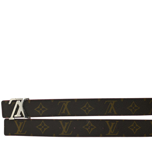 LOUIS VUITTON Monogram Canvas LV Initials Belt Brown
