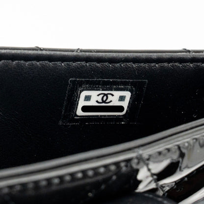 Chanel 23K Hoop Bag Patent Leather Black  (Microchip)