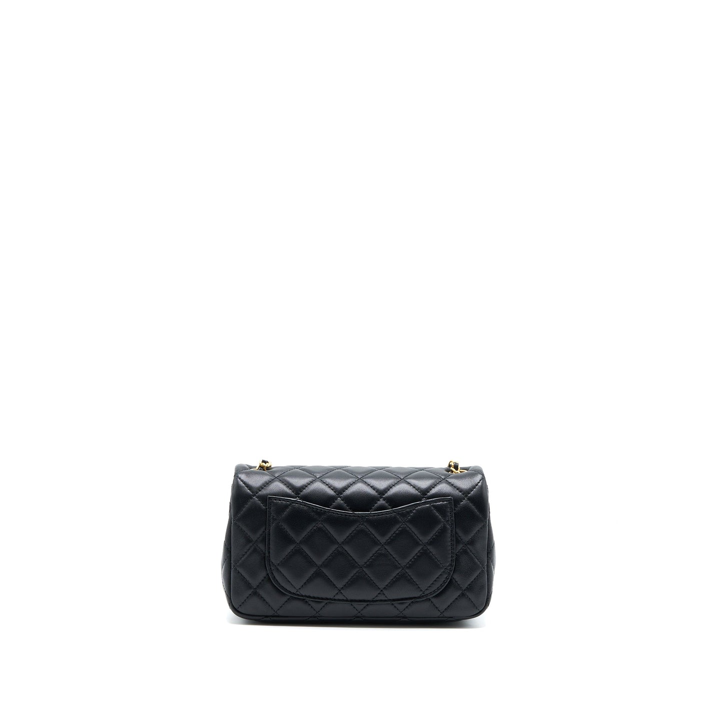 Chanel Pearl Crush Mini Rectangular Lambskin Black Brushed  (Microchip)