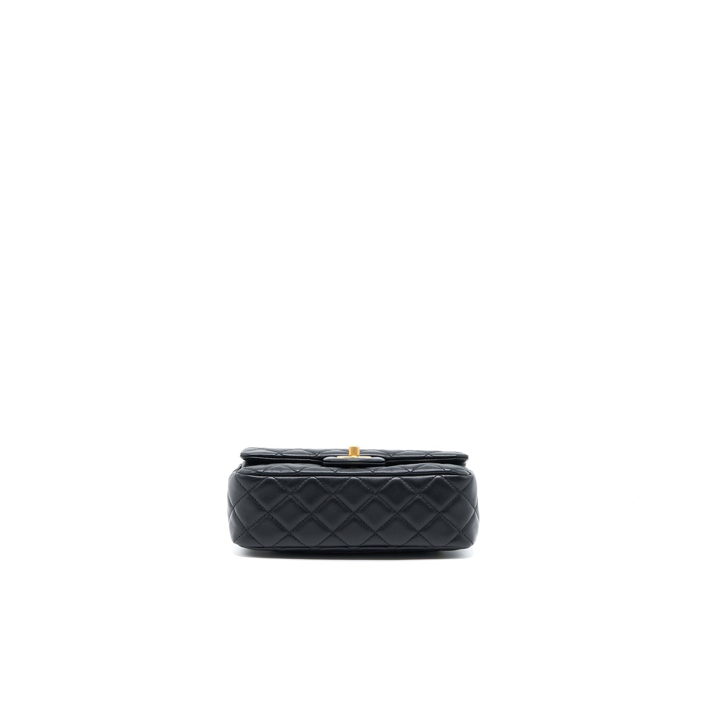Chanel Pearl Crush Mini Rectangular Lambskin Black Brushed  (Microchip)