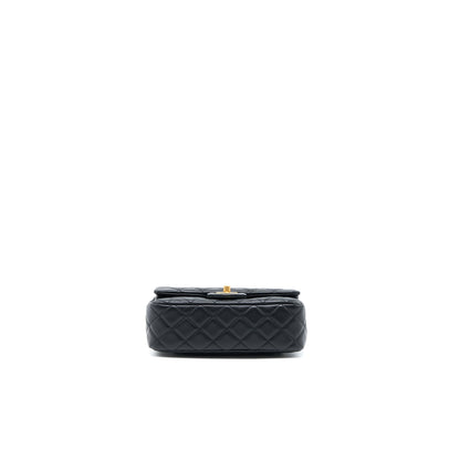 Chanel Pearl Crush Mini Rectangular Lambskin Black Brushed  (Microchip)