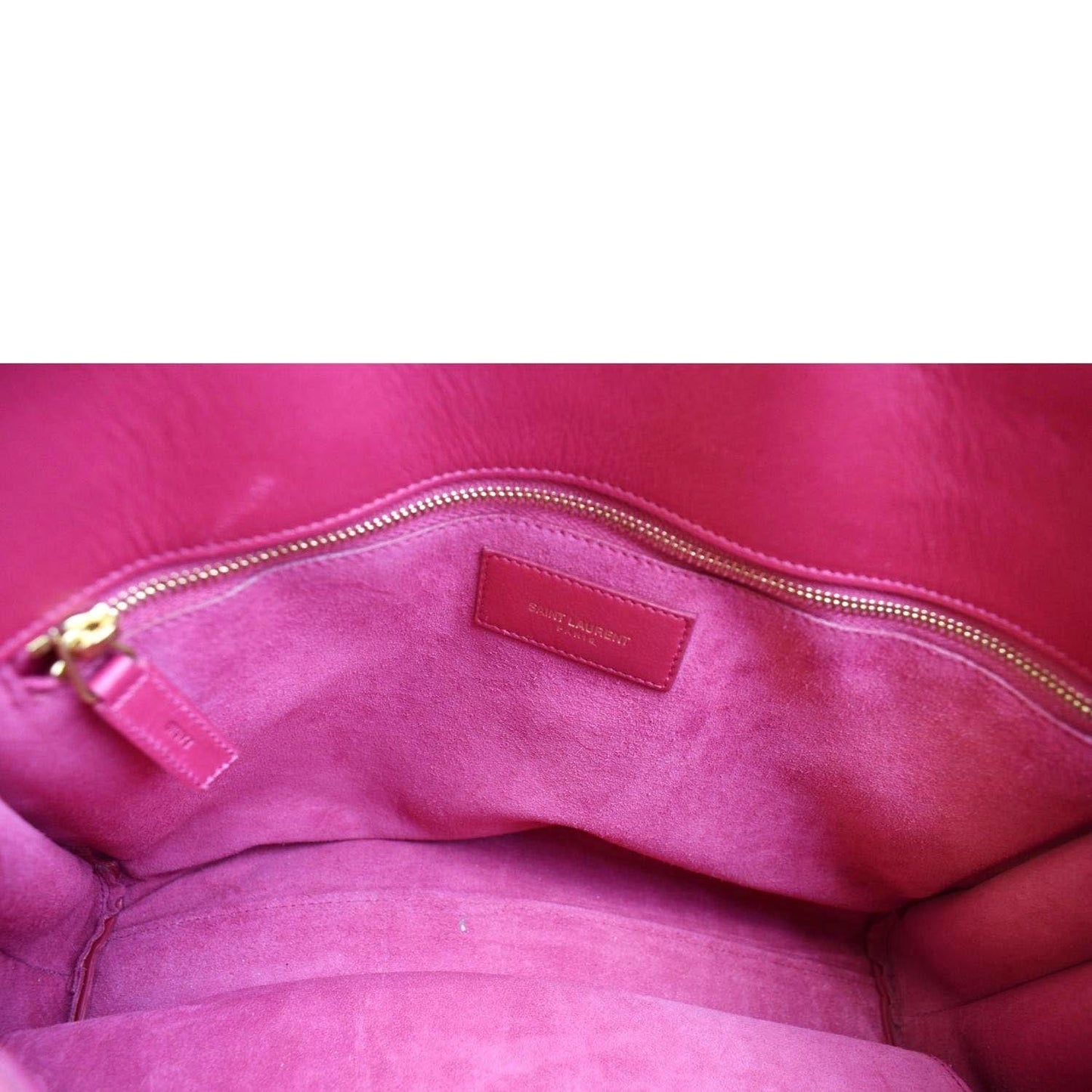 YVES SAINT LAURENT Sac de Jour Leather Satchel Shoulder Bag Pink