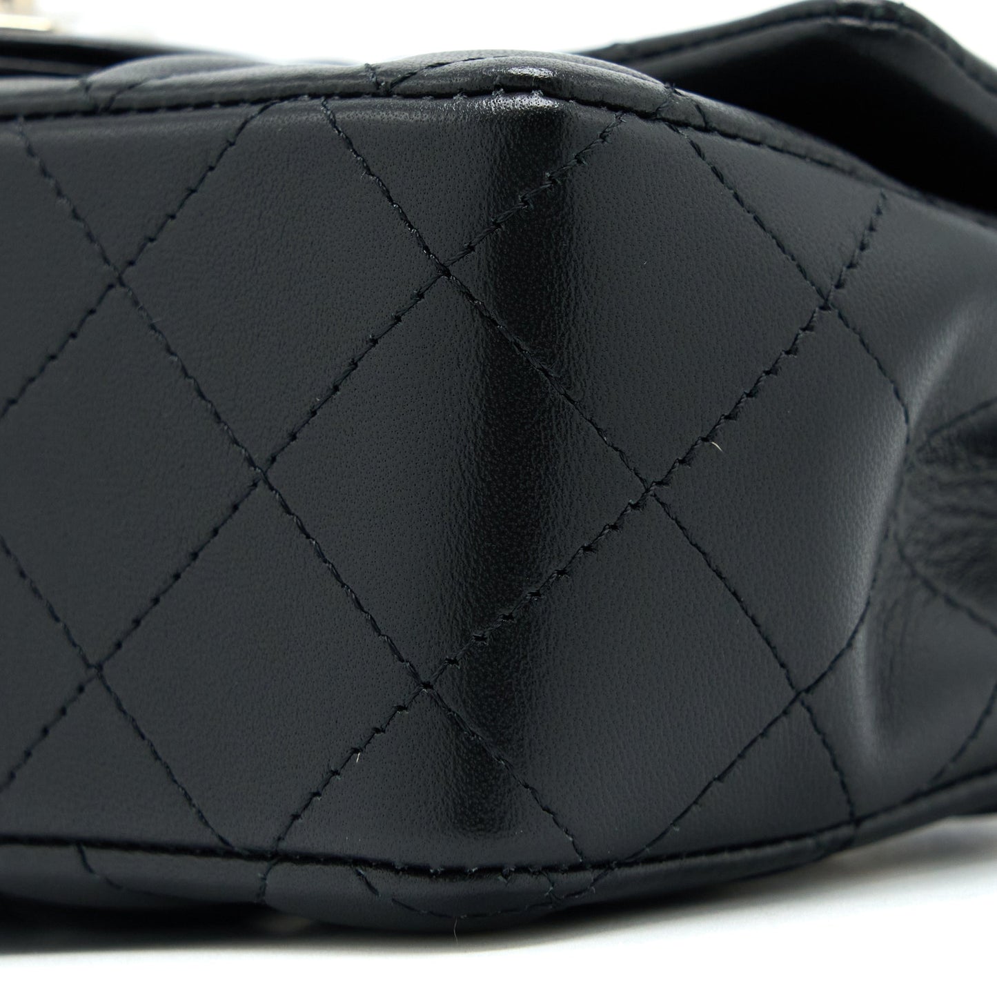 Chanel Mini Rectangular Flap Bag Lambskin Black L