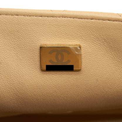 Chanel 22C Mini Square Flap Bag Lambskin Beige L