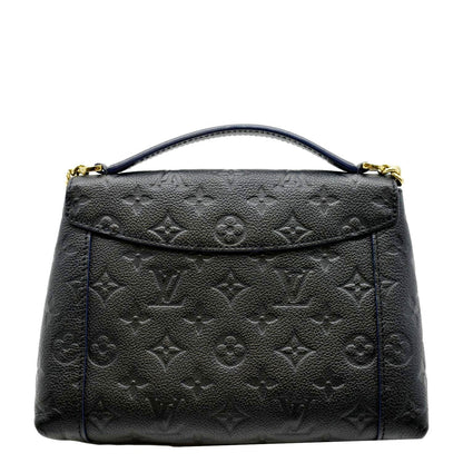 LOUIS VUITTON Blanche BB Empreinte Leather Shoulder Bag Black