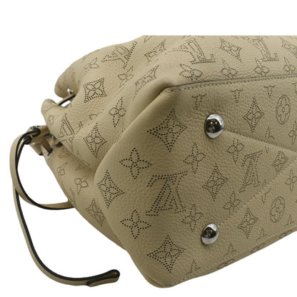 LOUIS VUITTON Bella Mahina Calf Leather Tote Shoulder Bag Cream