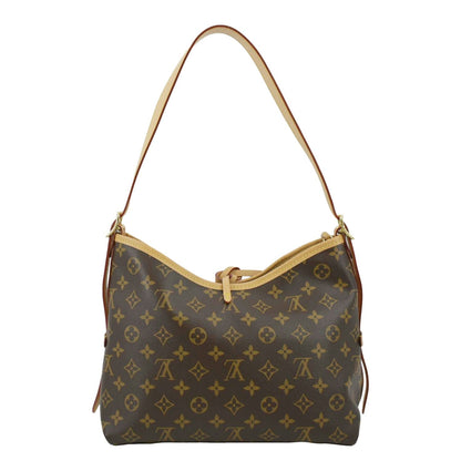 LOUIS VUITTON Carryall MM Monogram Canvas Shoulder Bag Brown
