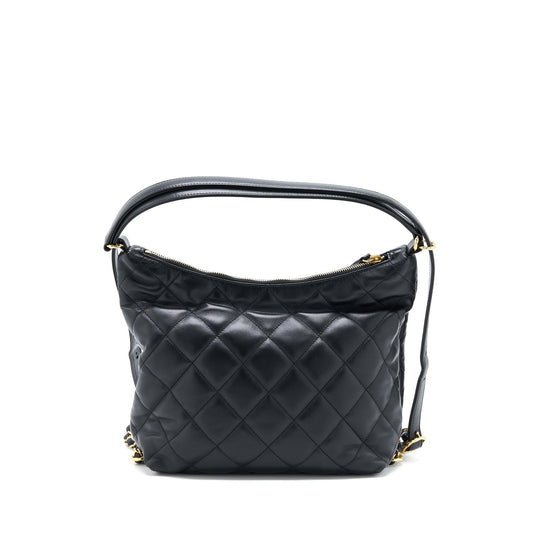 Chanel 22B Hobo Bag Lambskin Black  (Microchip)