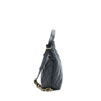 Chanel 22B Hobo Bag Lambskin Black  (Microchip)