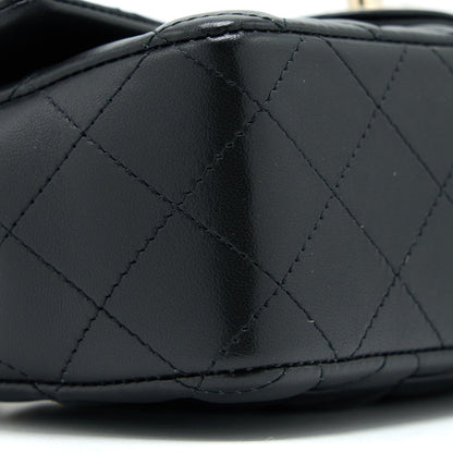 Chanel Mini Rectangular Flap Bag Lambskin Black L