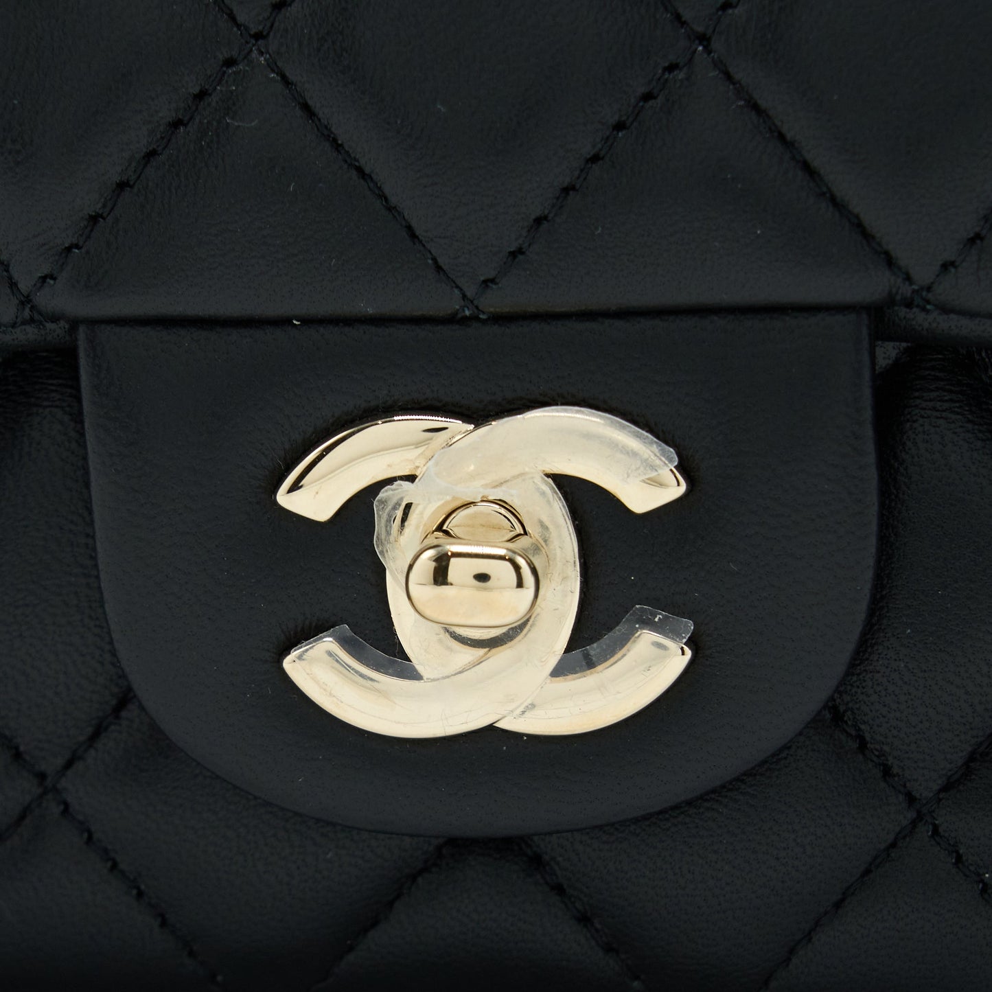 Chanel Mini Rectangular Flap Bag Lambskin Black L
