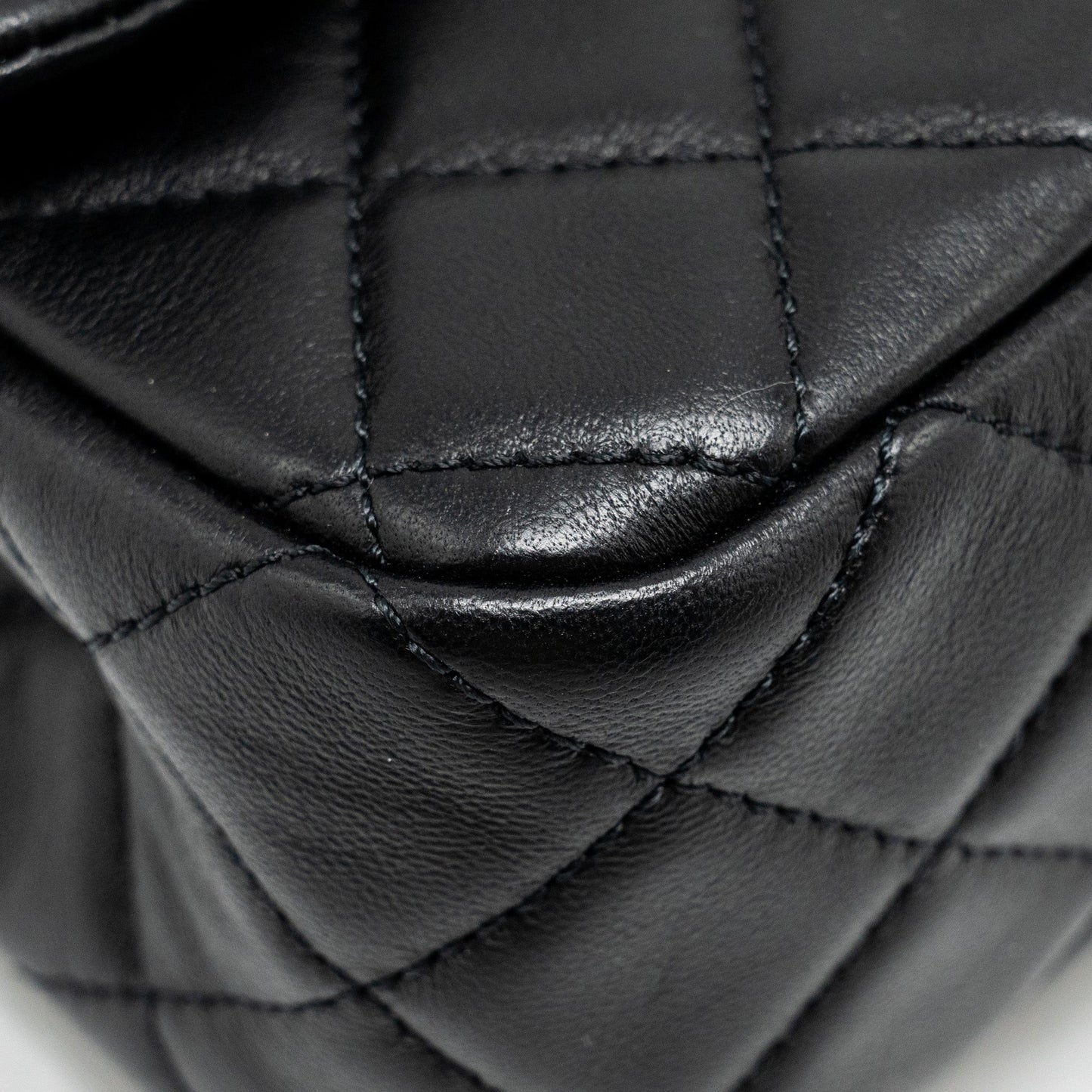Chanel Pearl Crush Mini Rectangular Flap Bag Lambskin BLACK  (Microchip)