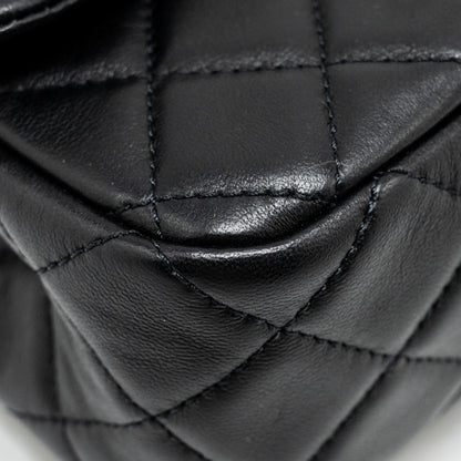 Chanel Pearl Crush Mini Rectangular Flap Bag Lambskin BLACK  (Microchip)