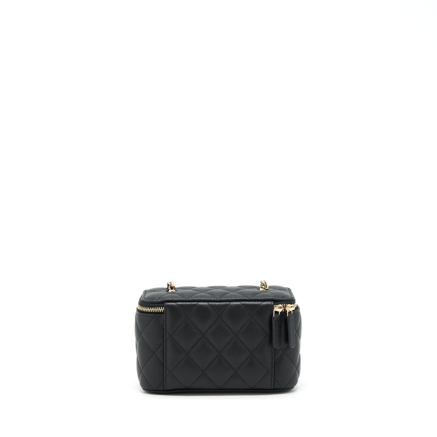 Chanel 22P Long Vanity With CC Logo Chain Caviar Black L