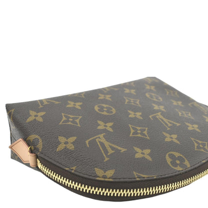 LOUIS VUITTON Monogram Canvas Cosmetic Pouch Brown