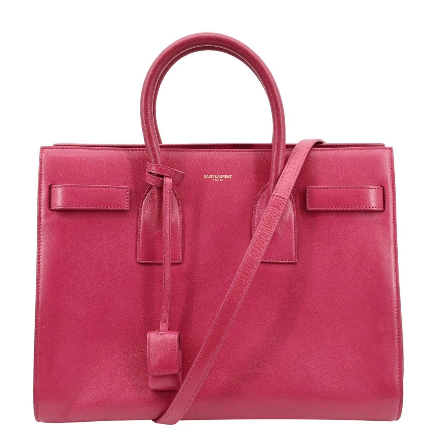 YVES SAINT LAURENT Sac de Jour Leather Satchel Shoulder Bag Pink