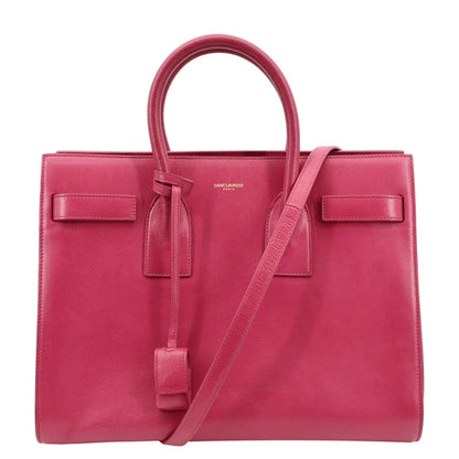YVES SAINT LAURENT Sac de Jour Leather Satchel Shoulder Bag Pink