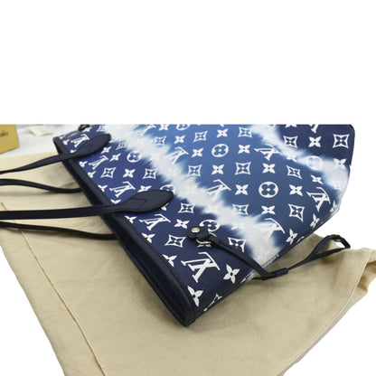 LOUIS VUITTON Neverfull LV Escale MM Monogram Shoulder Bag Blue