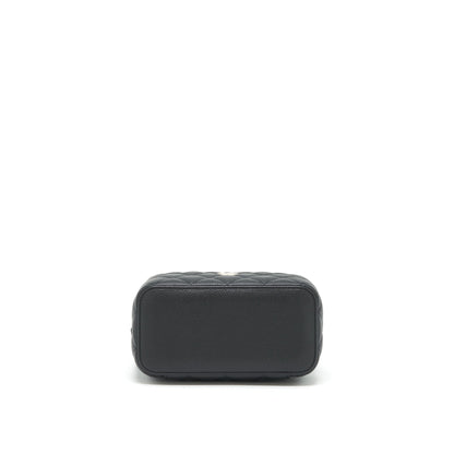 Chanel 22P Long Vanity With CC Logo Chain Caviar Black L