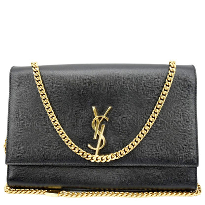 YVES SAINT LAURENT Kate Leather Shoulder Bag Black