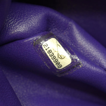 CHANEL Mini Flap Patent Calfskin Leather Shoulder Bag Purple