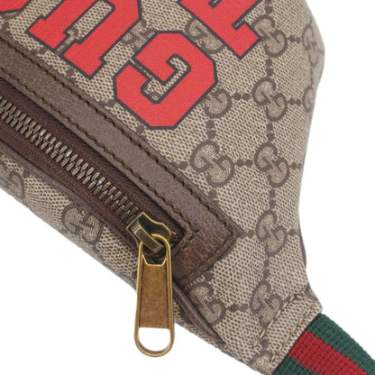 GUCCI Tiger Print GG Supreme Canvas Belt Bag Beige 675181