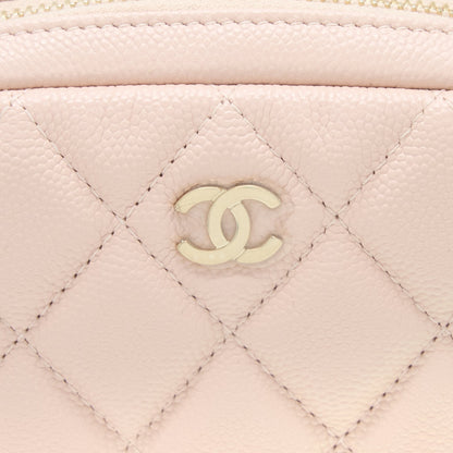 Chanel 21C Small Cosmetic Pouch Caviar Rose Clair L