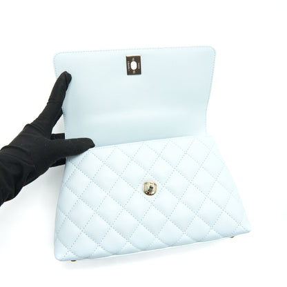Chanel 21K Baby Blue Coco Handle Small (Old Mini) 24cm L