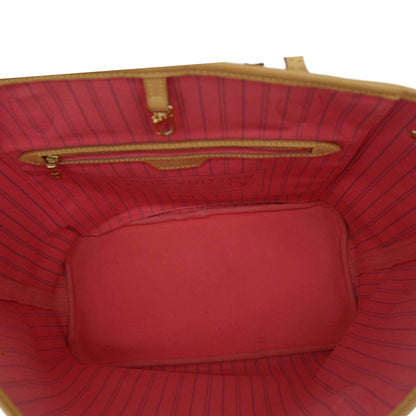 LOUIS VUITTON Neverfull MM V Monogram Canvas Tote Bag Brown