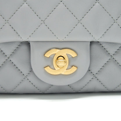 Chanel 21B pearl Crush Mini Rectangular Flap Bag Grey