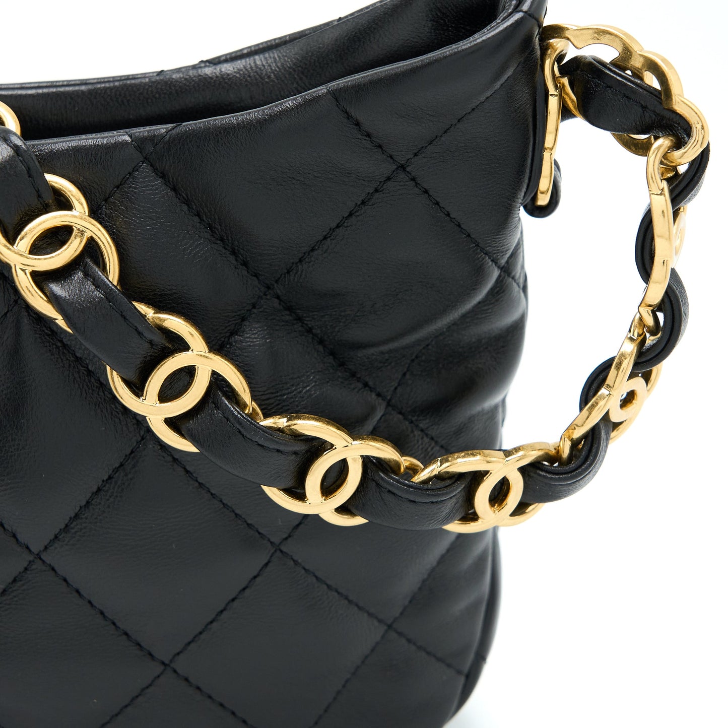 Chanel 22K Hobo Shoulder Bag Lambskin Black  (Microchip)