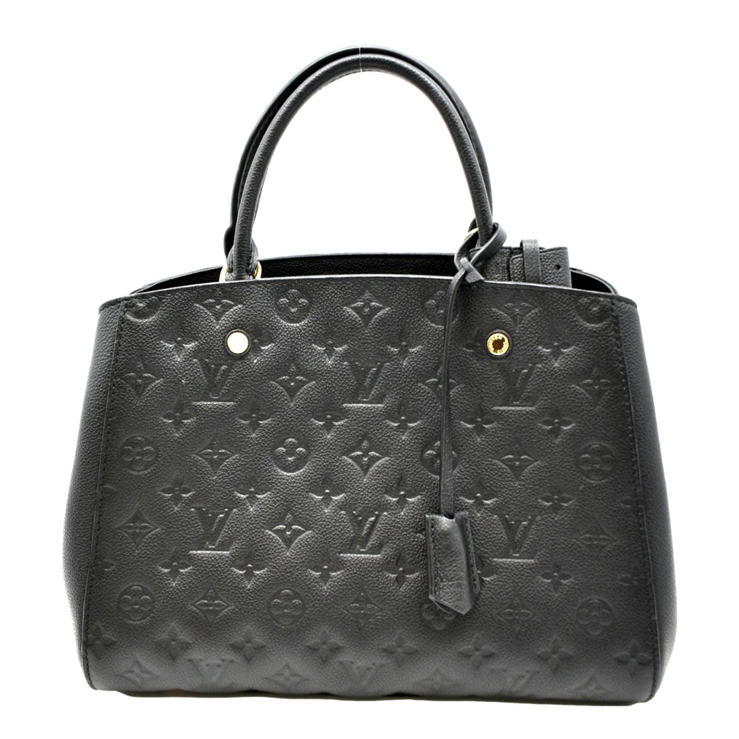 LOUIS VUITTON Montaigne MM Monogram Empreinte Satchel Bag Black