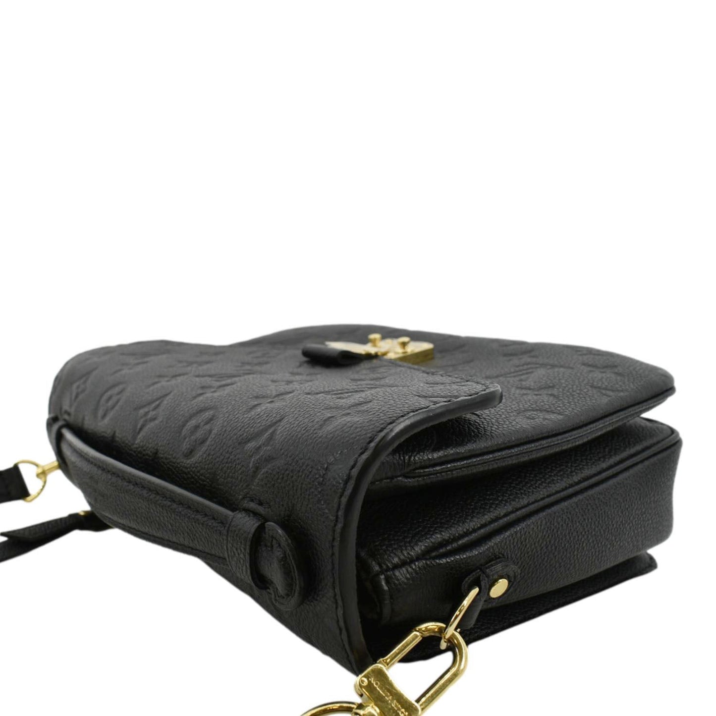 LOUIS VUITTON Metis Pochette Empreinte Leather Crossbody Bag Black