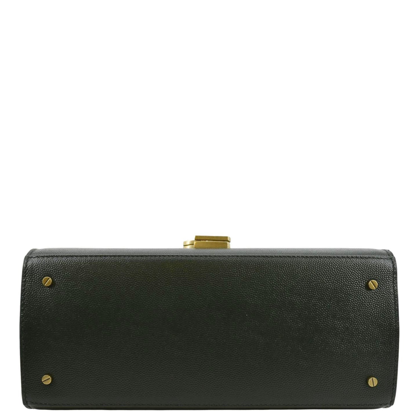 YVES SAINT LAURENT Cassandra Top Handle Leather Shoulder Bag Green