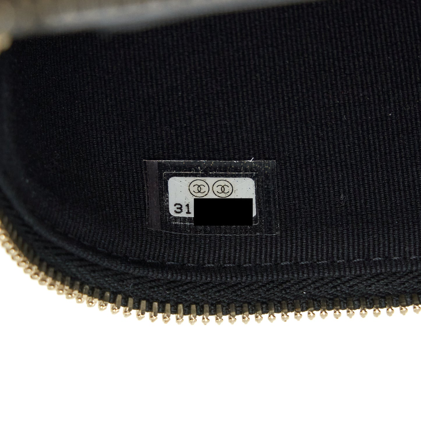 Chanel 22P Long Vanity With CC Logo Chain Caviar Black L
