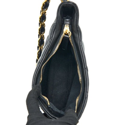 Chanel 22K Hobo Shoulder Bag Lambskin Black  (Microchip)