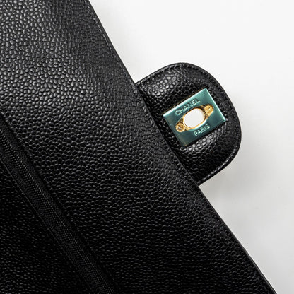Chanel Medium Classic Double Flap Bag Caviar Black