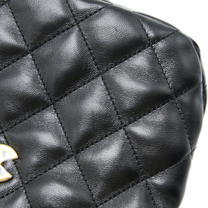 Chanel 22K Hobo Shoulder Bag Lambskin Black  (Microchip)